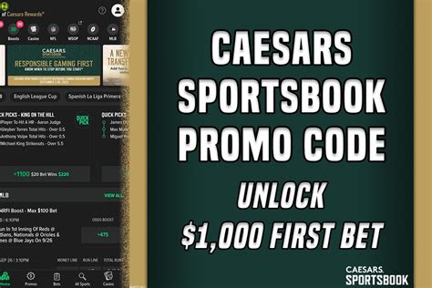 Caesars Sportsbook Promo Code 2024: SBRBONUS1000.